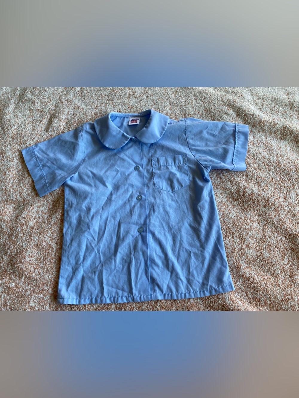 School Apparel girls Light Blue Short Sleeve Button-Up Shirt